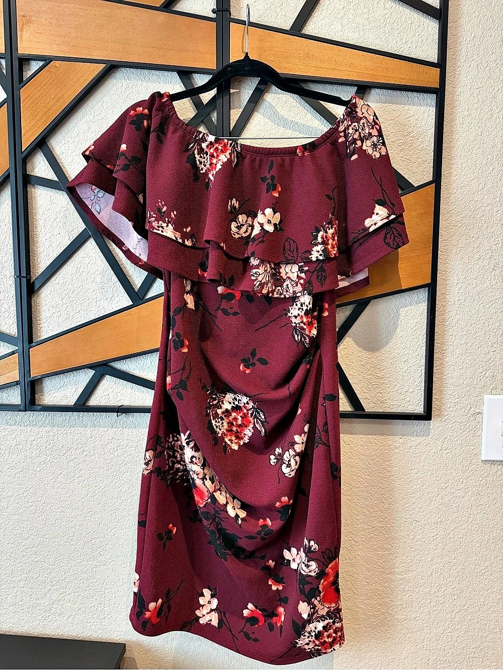 Hello Miz Floral Off-Shoulder Midi Dress Size Medium